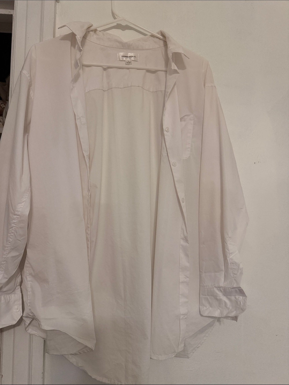 Summersalt Women’s Classic White Button-Up Shirt